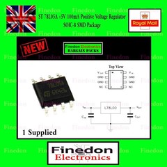 ST 78L05A +5V 100mA Positive Voltage Regulator SOIC-8 SMD UK Seller