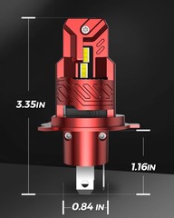Torchbeam 2024 Newest H4 Bulbs 20000Lm Super Bright And 6000K Cool White Fog