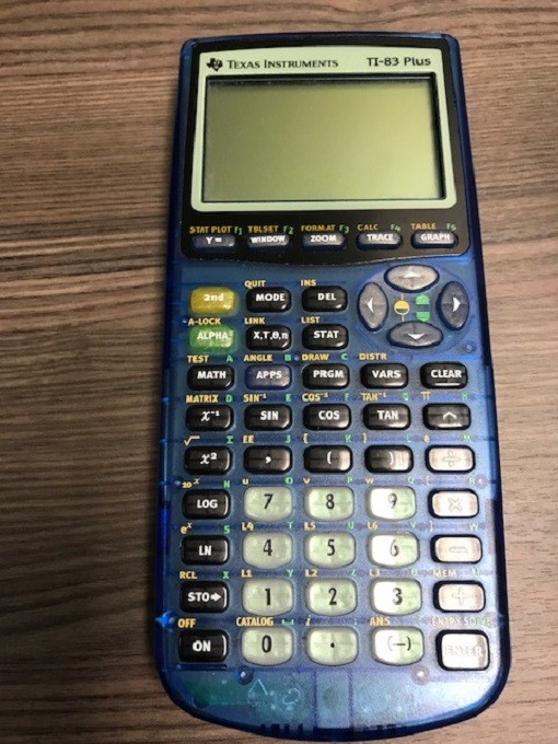 Clear Blue TI 83 Plus Graphing Calculator TI83 Very Good