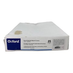 25 Count Oxford Letter Size Light Blue Panel & Border Front Report Cover
