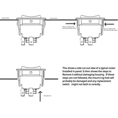 DPDT 20A Maintained Rocker Switch 6 PIN (on) off (on) 12V 24V DC 1/4 quick plug