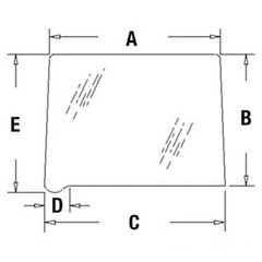 Cab Glass – Right Hand or Left Hand Rear Quarter Window Fits International 1066