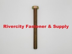 (5) 1/2-13×5 Grade 8 Tap Bolts 1/2 x 5 Hex Head Screws .50 x 5.00 Full Thread