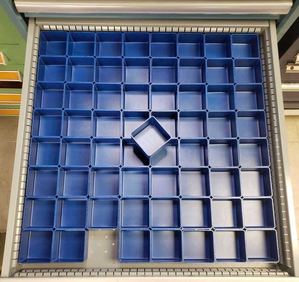 64-0303-2 Blue drawer dividers 3″ x 3″ x 1-3/4″ deep