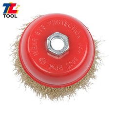 6 Pack Wire Cup Brush 4″ Coarse Crimped Cup Brush for Grinders with 5/8″ Arbor