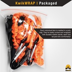 KwikSafety TENTACLE Light Duty Retractable Bungee Tool Lanyard w/ Carabiner Clip