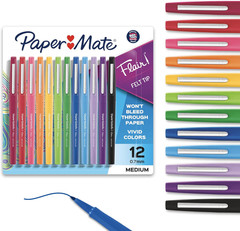 Flair Felt Tip Pens, Medium Point (0.7Mm), 12 Count