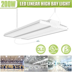 200W LED Linear High Bay Shop Lights 30000LM Indoor Commercial Lighting Fixtures