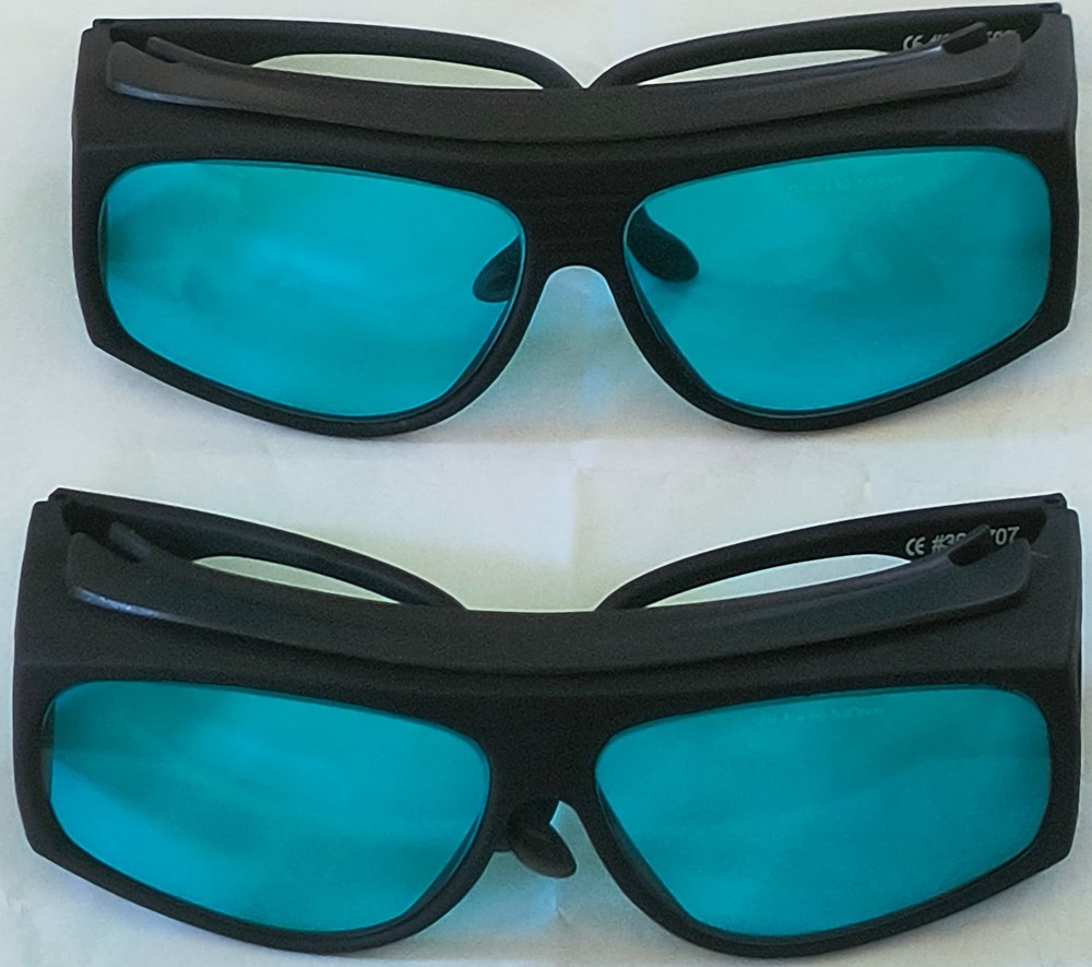 2 Pair ViziLite Zila Laser Safety Glasses OD 4+ 430-580nm #39 Cases
