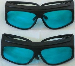 2 Pair ViziLite Zila Laser Safety Glasses OD 4+ 430-580nm #39 Cases