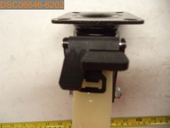 6 1/4″ Overall Height Lock Caster, 4 3/4″ x 1 5/8″ Wheel, 4 3/8″ x 4 7/8″ Plate