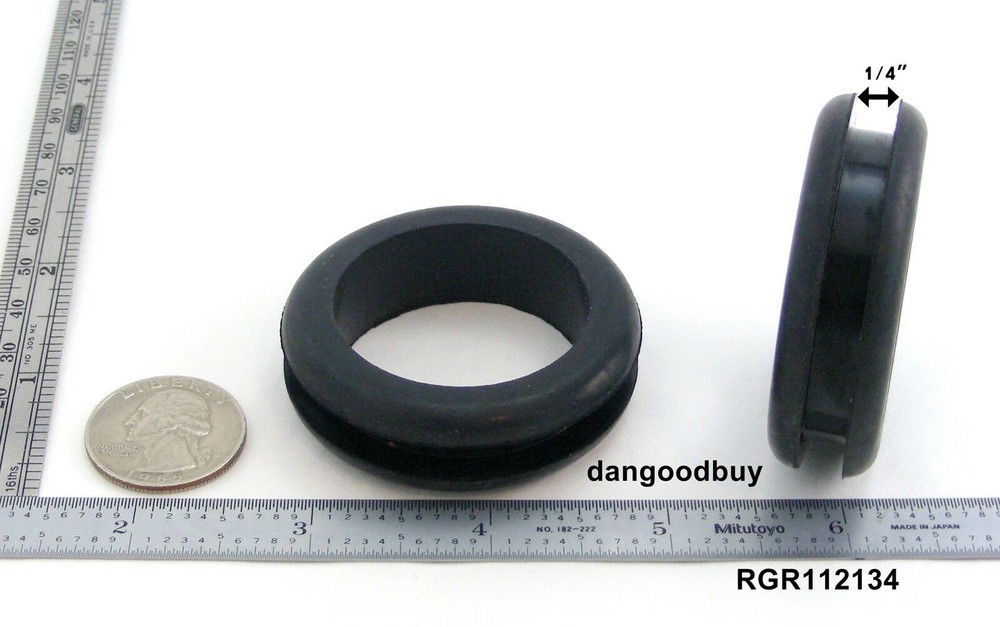 Rubber Grommet Fits 1 3/4″ Has 1 1/2″ Center Hole, either 1/4″ or 1/8″ thickness