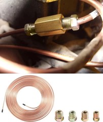 25 Ft. 3/16 OD Copper Nickel Brake Line Tubing Coil and Fitting Kit, 25 Ft of 3/