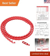 High-Performance 5FT Power Twist V Belt 3/8” Wide, Red & Durable Composition