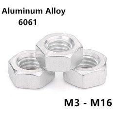 M3 M4 M5 M6 M8 M10 M12 M14 M16 Aluminum Alloy 6061 Hexagon Nuts Hex Nut
