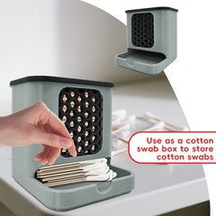 Modern Sleek Decorative Compact Lightweight Desktop Honeycomb Cotton Swab Holder