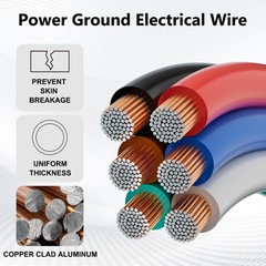 16 Gauge Wire (6-Pack Black/Red/Grey/Blue/Green/Brown, Each 25 FT), Low Volta…