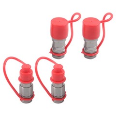 2 Pcs 3/8″ Flat Face Hydraulic Quick Disconnect Coupling Set 3/8″ NPT Thread