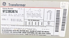 GE 75kVA 480V Transformer 3PH 60HZ 208Y/120V 9T23B3874 🟦