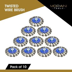 10Pcs Wheel Wire Brush 4-Inch (4″ Twisted/Knotted) 5/8″-11 UNC Angle Grinder