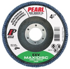Pearl MAX 4540ZE 4-1/2” x 7/8” Zirconia EXV Type 27 Maxidisc – Flap Disc, 40 …
