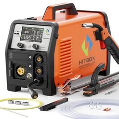 HITBOX 200A Pro MIG Welder Double Pulse Aluminum MIG TIG MMA Welding Machine USA