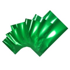 Many Sizes for Glossy Green Flat Foil Mylar Heat-Sealable Open Top Pouch Bag G07