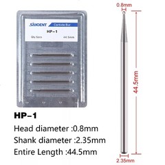 Dental Burs HP 1/2/3/4/8 Round Tungsten Carbide 2.35mm for Straight Handpiece