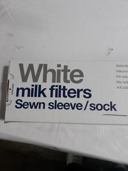 DELAVAL WHITE MILK FILTERS, SEWN SOCK(50 PCS)-830764080