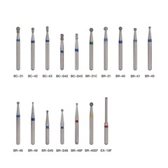 100 Types AZDENT Dental Diamond Burs High Speed Handpiece Friction Grip