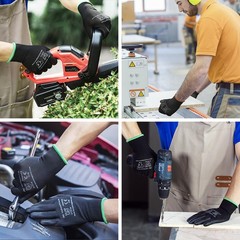 Ultra-Thin PU Coated Work Gloves-12 Pairs,Excellent Grip,Nylon Shell Black Po…