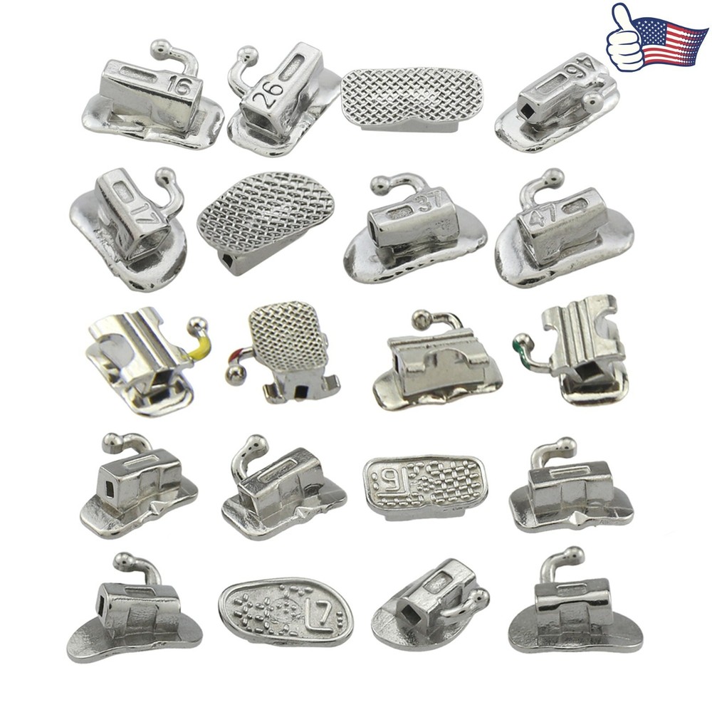 Dental Orthodontic Buccal Tubes 1st 2nd Molar Bracket Bondable Roth MBT 022