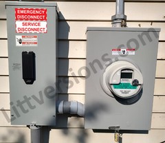 4in1 Emergency Meter Not Service Equipment Service Disconnect Label 3.5 x 5 inch