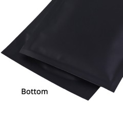 Multiple Sizes Double-Sided Matte Black Foil Mylar Flat Zip Lock Pouch Bag B01