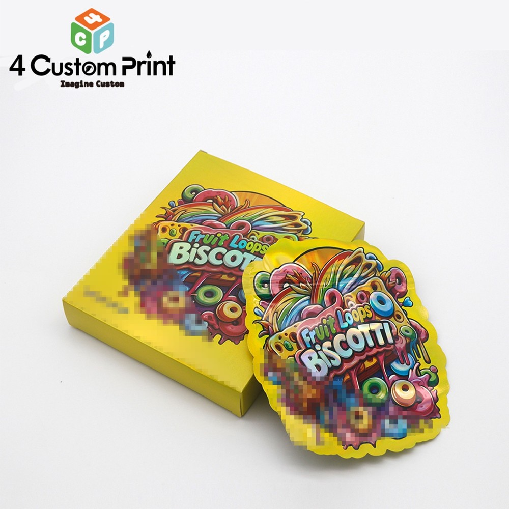 25 Sets 3.5g Printed Mylar Bags 5x6in Smell Proof Pouches & Matching Paper Boxes