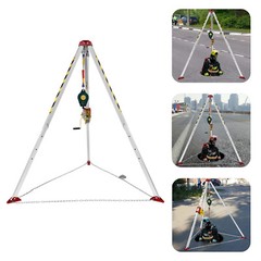 Confined Space Tripod Kit w/ 1200lb Winch 5-6.5ft Adjustable Legs Rescue Tripod