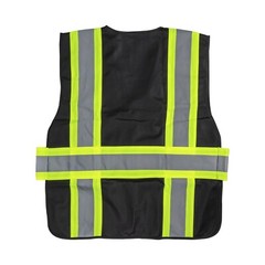 Karat High Visibility Reflective Safety Vest with Zipper Fastening, Black – L