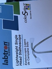 Labtron Lightweight Single Head Stethoscope Blood Pressure Medical Black Lot