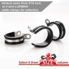 Cable Clamp, Lokman 12 Pack 3/4 Inch Stainless Steel Cable Clamp, Pipe Clamp,
