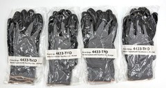 New! 4 Pairs Firm Grip X-Large Touchscreen Compatible Nitrile Coated Work Gloves
