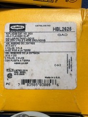JUST 1 HUBBELL HBL2625 Flanged Locking PLUG Inlets 30A 250V 2 Pole 3 Wire