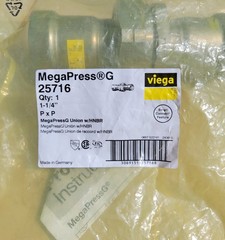 VIEGA MEGAPRESS G 25716 MegaPressG Union w/ HNBR 1-1/4″ x 1-1/4″
