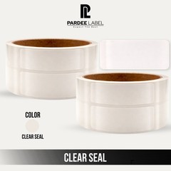 Clear Seal Labels 3/4″ x 2-3/4″ Transparent Stickers 250/Roll