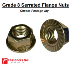 5/16″-18 Grade 8 SERRATED Flange Whiz Lock Nuts Coarse Zinc Yellow Plated