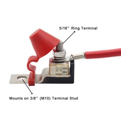 150A 58V Convenient&Efficient Battery Fuse Terminal Fuse Block Kit for Caravans
