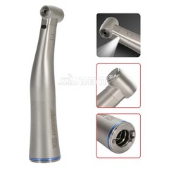 Dental 1:1 Fiber Optic LED Contra Angle Handpiece 4 Spray Push Button fit NSK po