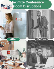 Conference Room Office Door Signs Do Not Disturb, in Use/Available Slider Sign f