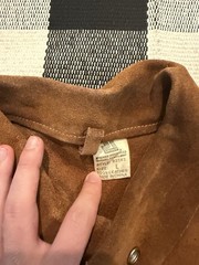 Vintage Steiner Industries brown suede leather welding jacket 24×22