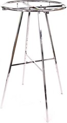 Chrome 36″ Round Clothing Rack Height 48 – 72″ H Leveler Glides Garment