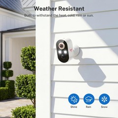 Wireless 1080P Security Camera, Color Night Vision, 120° View, ABS Housing